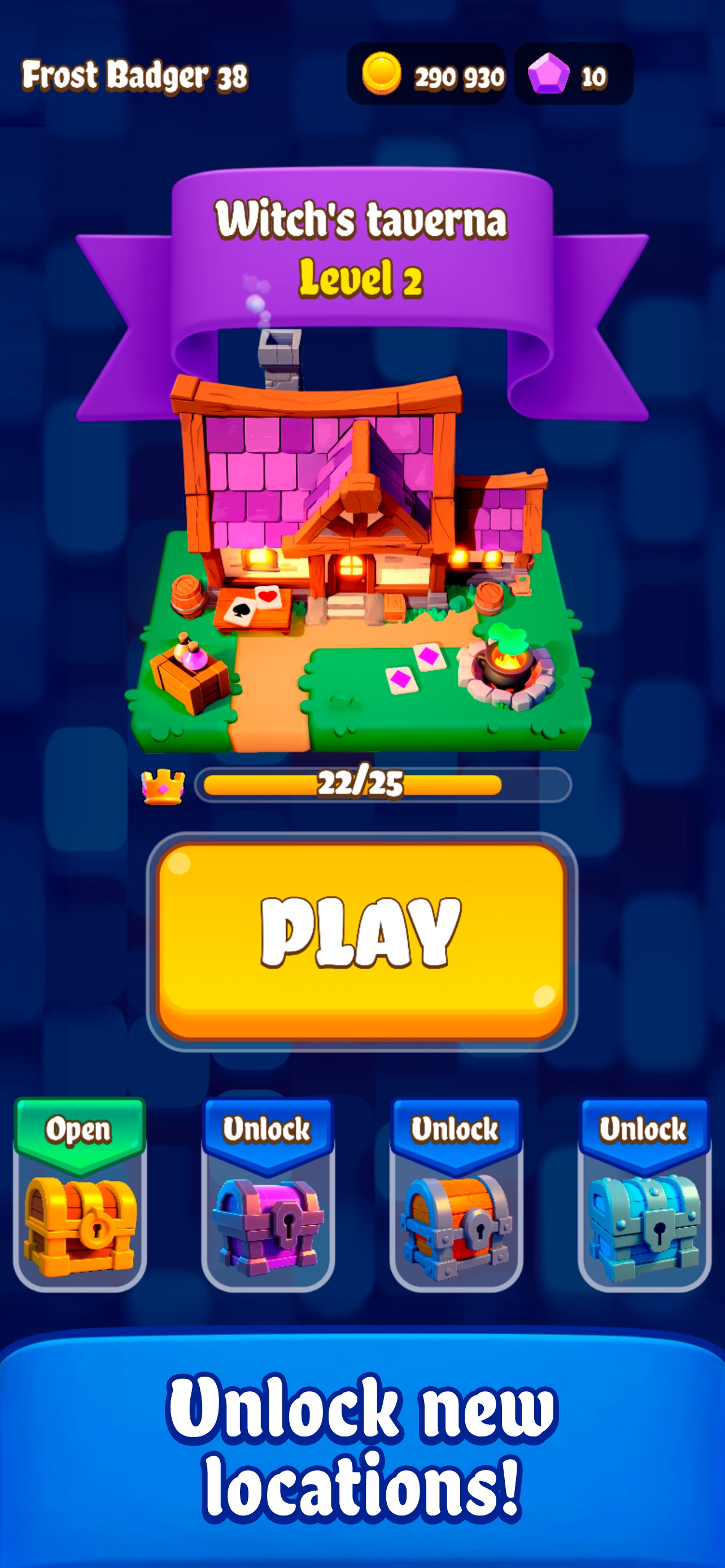 Royal Blush rewards screen